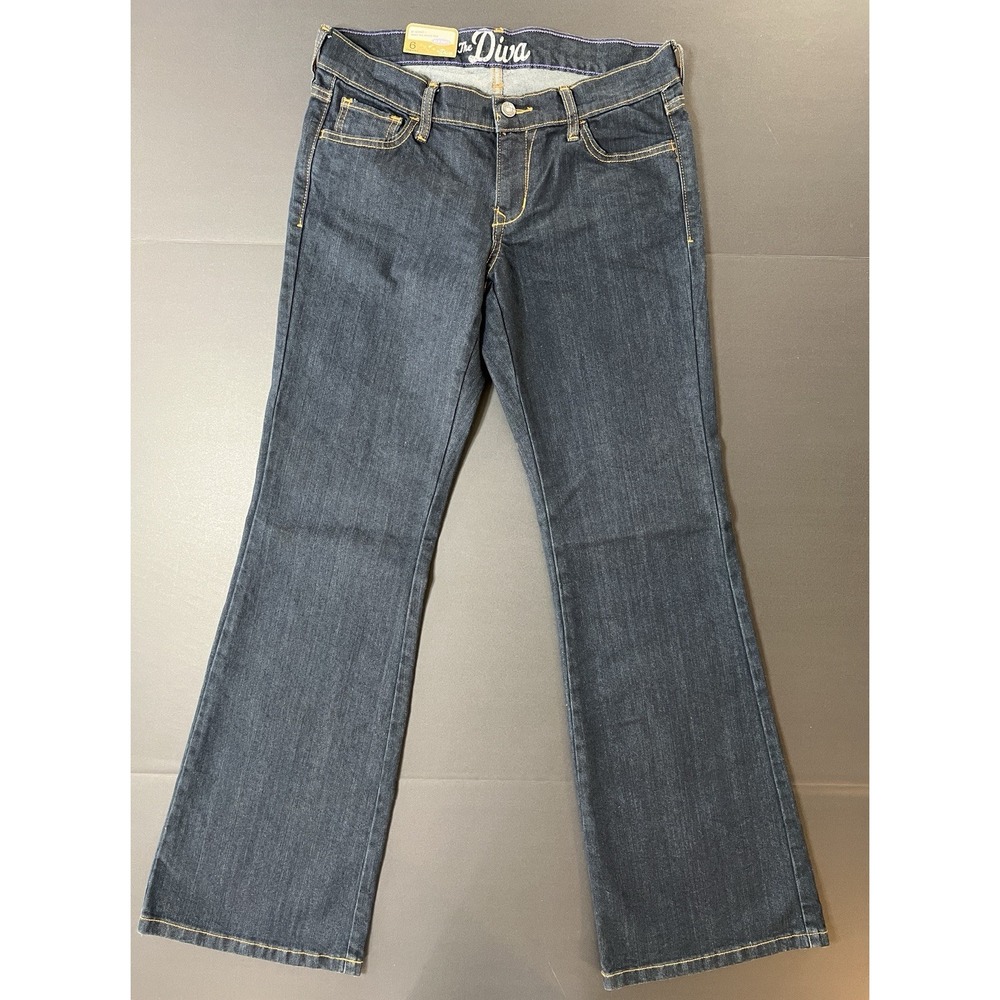 Old Navy The Diva Low Rise Stretch Flared Jeans Women's Size 6 Dark Wash NWT Y2K - Picture 3 of 11
